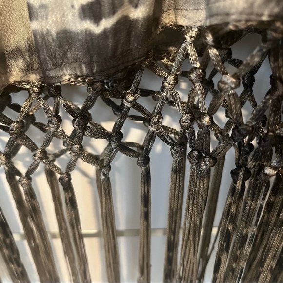 Chico’s Ombré Tie Dye Fringe Lined Maxi Skirt, sz. 2 - Picture 8 of 8